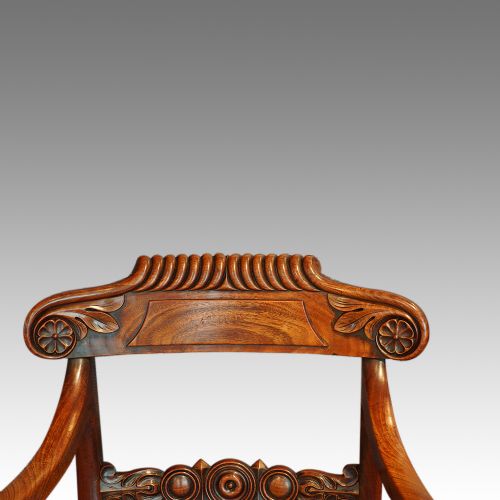 fig 1. Set of 8 William IV mahogany dining chair