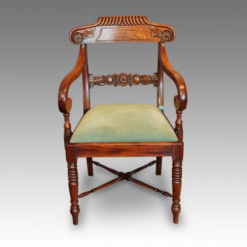fig 3. Set of 8 William IV mahogany dining chair