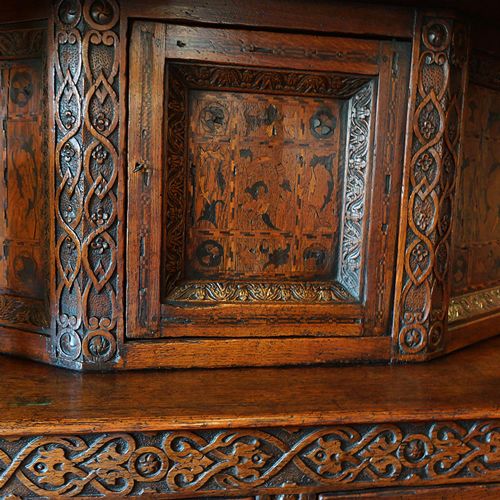 fig 3. Antique oak court cupboard