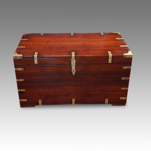 Victorian Teak Campaign Chest