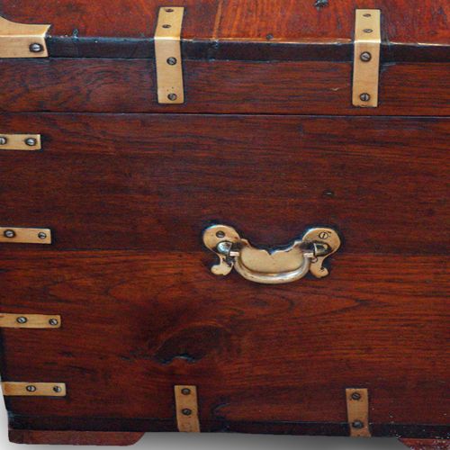 fig 3. Victorian teak campaign chest