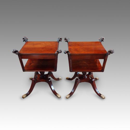 fig 1. Pair of mahogany sofa end tables