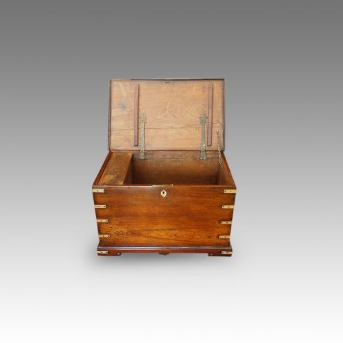 fig 4. Victorian brass bound teak trunk