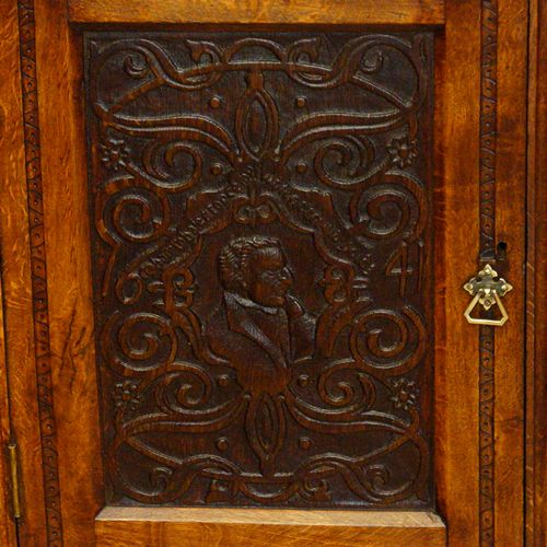 fig 3. Victorian oak library bookcase