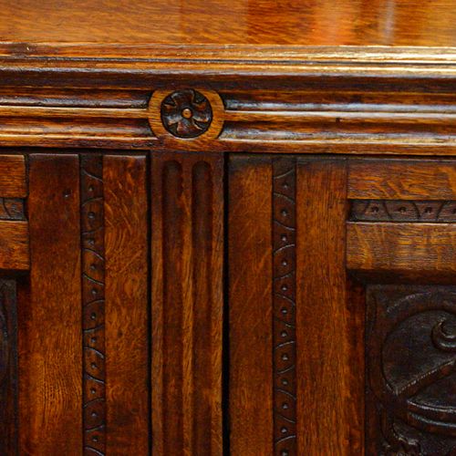 fig 4. Victorian oak library bookcase