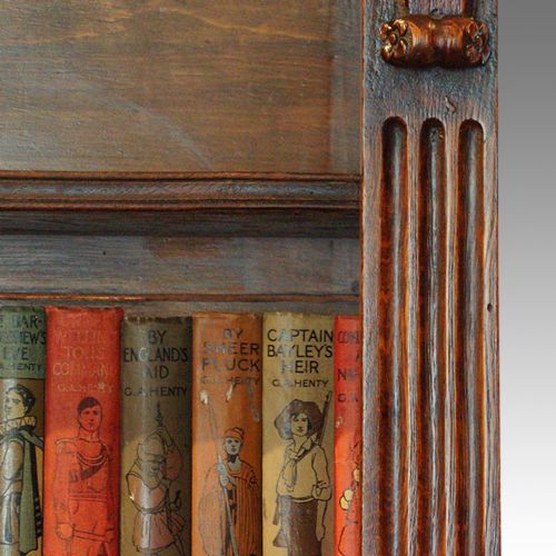 fig 6. Victorian oak library bookcase