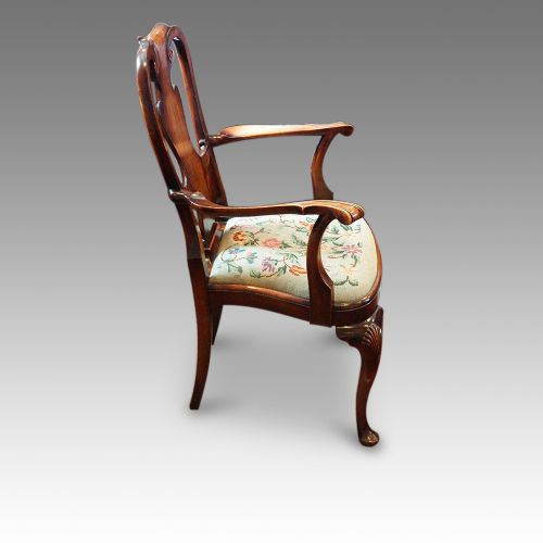 fig 1. Pair of Walnut George I style armchairs