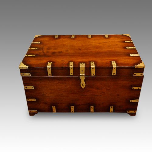 Victorian Brass Bound Military Chest