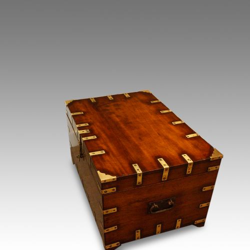 fig 1. Victorian brass bound military chest