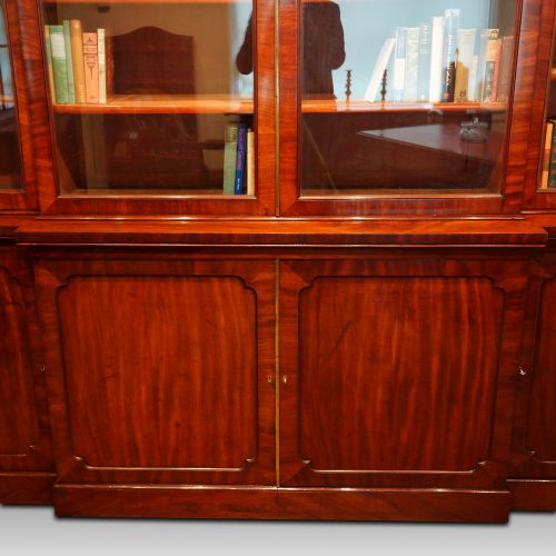 fig 7. Georgian mahogany breakfront bookcase