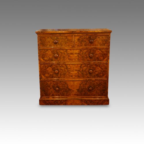 Victorian Burr Walnut Chest of Drawers