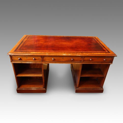 fig 1. Victorian mahogany partners desk