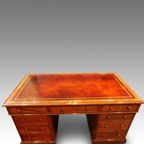 fig 5. Victorian mahogany partners desk