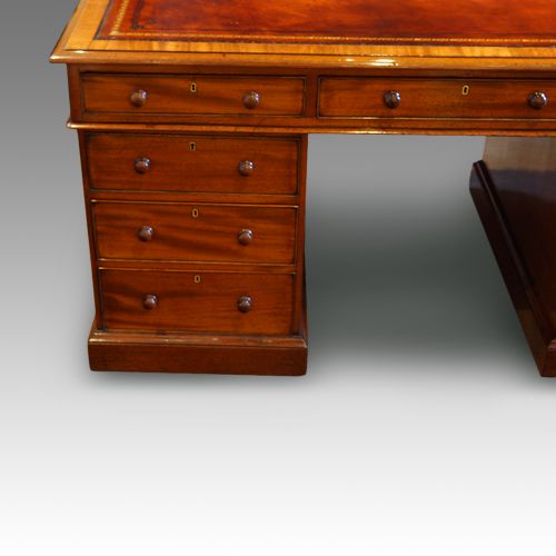 fig 6. Victorian mahogany partners desk