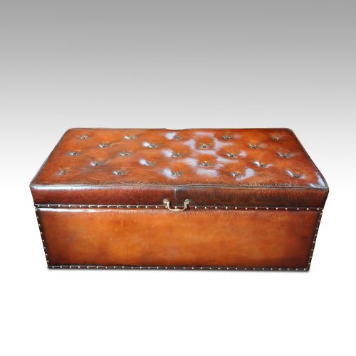 Victorian Leather Ottoman