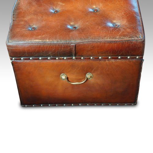 fig 1. Victorian leather ottoman
