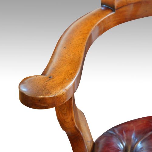 fig 3. Victorian walnut revolving desk chair