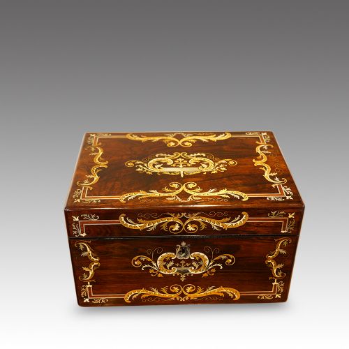 Victorian Inlaid Rosewood Fitted Box
