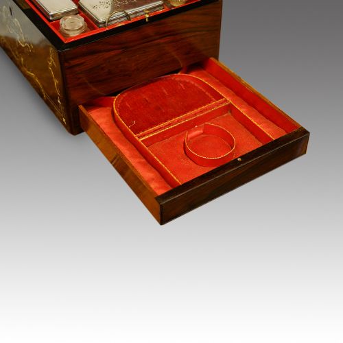 fig 3. Victorian inlaid rosewood fitted box