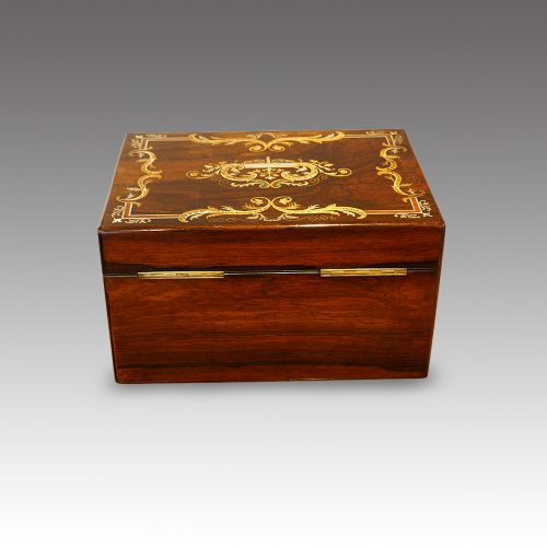 fig 4. Victorian inlaid rosewood fitted box