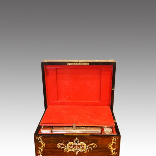 fig 5. Victorian inlaid rosewood fitted box