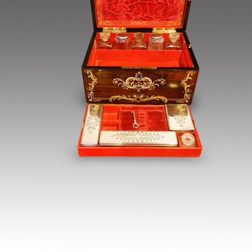 fig 7. Victorian inlaid rosewood fitted box