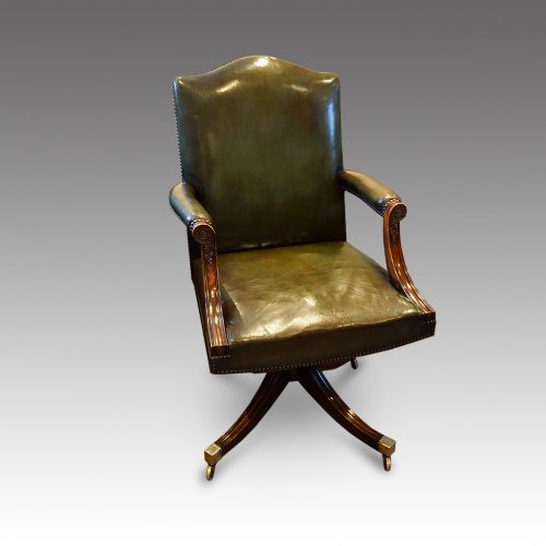 Leather Revolving Desk Chair