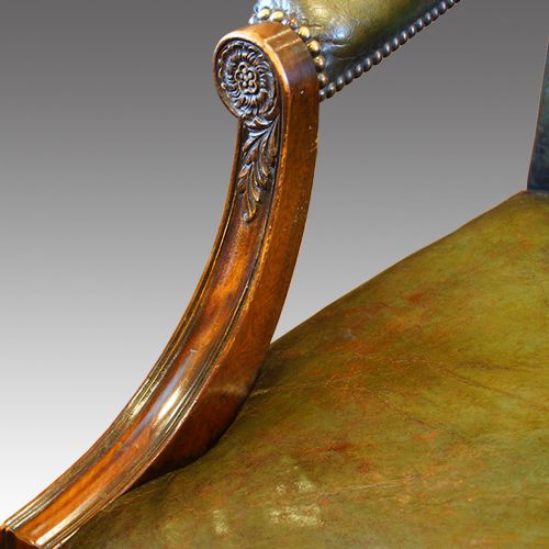 fig 1. Leather revolving desk chair