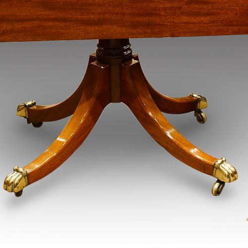 fig 1. Antique mahogany twin pillar dining table