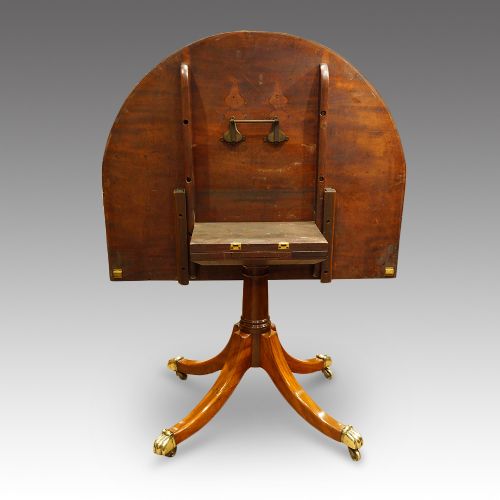 fig 3. Antique mahogany twin pillar dining table