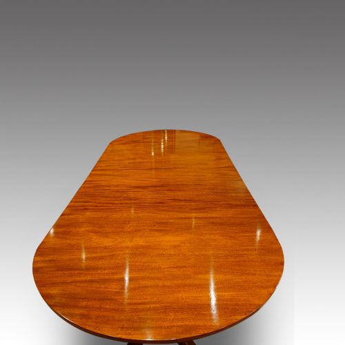 fig 4. Antique mahogany twin pillar dining table
