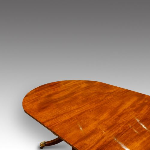 fig 7. Antique mahogany twin pillar dining table