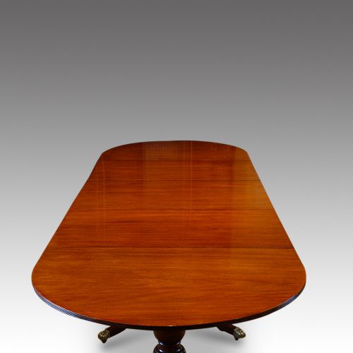 fig 4. Antique mahogany 3 pillar dining table