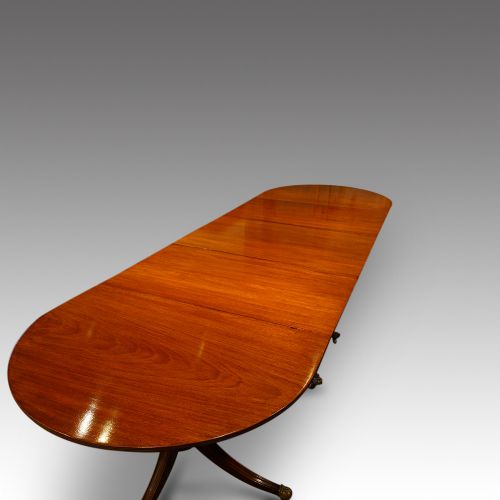 fig 5. Antique mahogany 3 pillar dining table