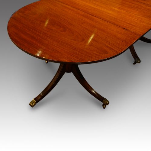 fig 7. Antique mahogany 3 pillar dining table