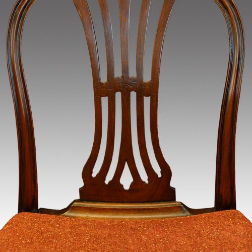fig 2. Set of 8 Edwardian mahogany Hepplewhite dining chairs