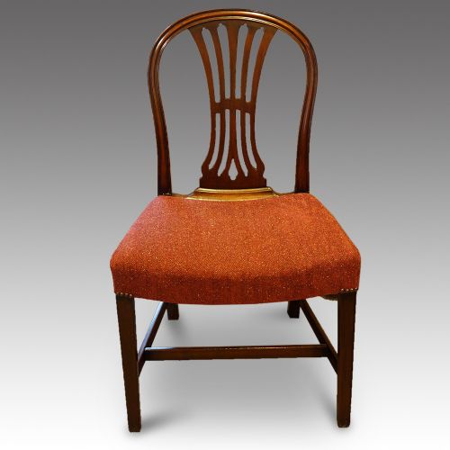 fig 3. Set of 8 Edwardian mahogany Hepplewhite dining chairs