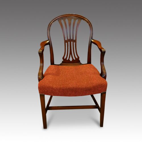 fig 6. Set of 8 Edwardian mahogany Hepplewhite dining chairs