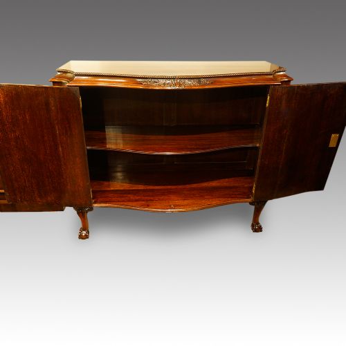 fig 2. Maple & co Edwardian serpentine mahogany sideboard