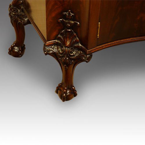 fig 3. Maple & co Edwardian serpentine mahogany sideboard