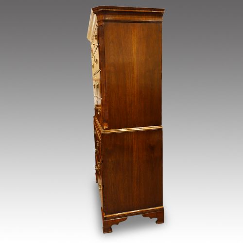 fig 7. George II walnut chest on chest