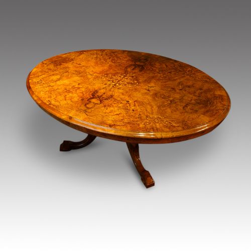 Victorian Inlaid Walnut Coffee Table