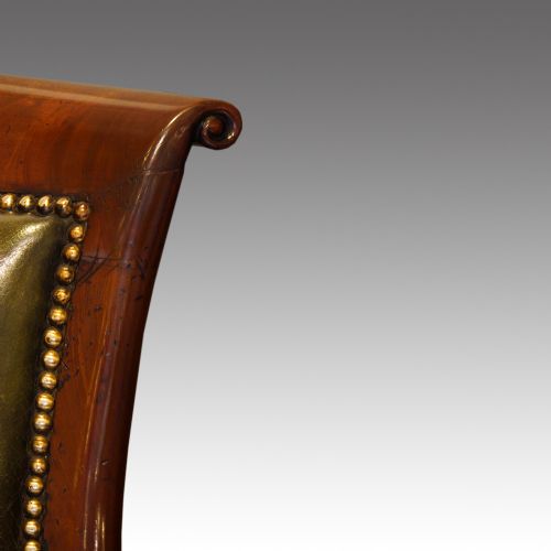 fig 6. William IV mahogany library bergere chair