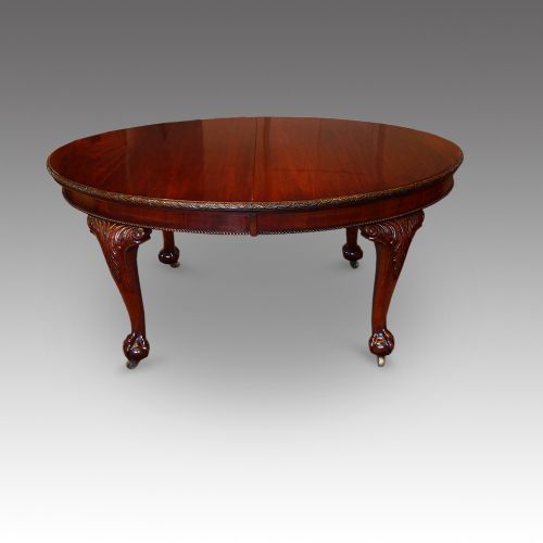 fig 4. Edwardian mahogany 3 leaf extending dining table 3m long