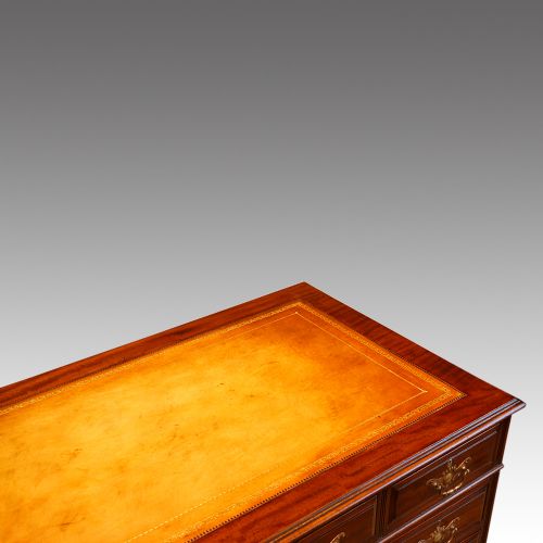 fig 1. Edwardian mahogany pedestal desk