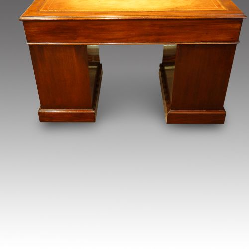 fig 5. Edwardian mahogany pedestal desk