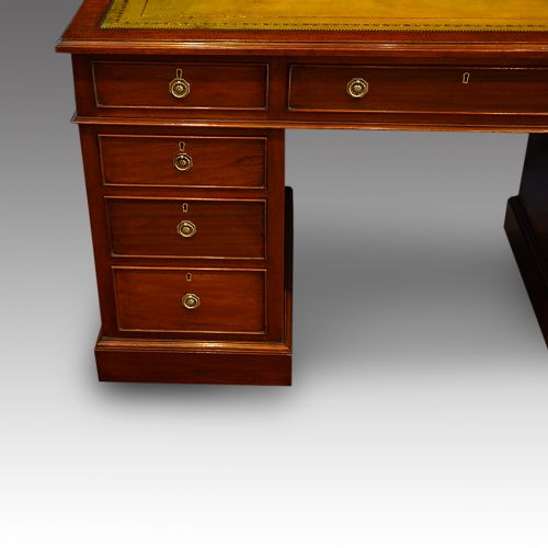 fig 3. Victorian mahogany double pedestal desk