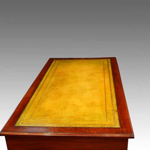 fig 6. Victorian mahogany double pedestal desk
