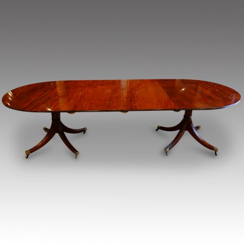 Mahogany Twin Pillar Dining Table