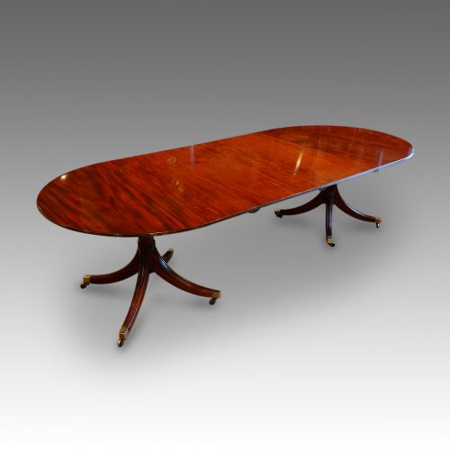 fig 7. Mahogany twin pillar dining table